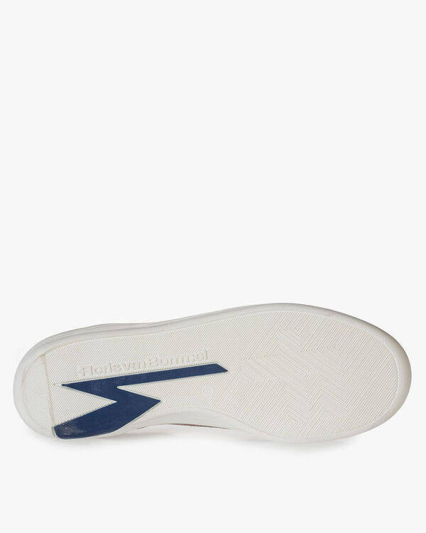 Taupe-coloured suede leather sneaker