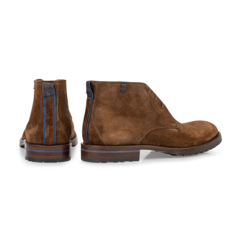 Veterboot su&egrave;de cognac