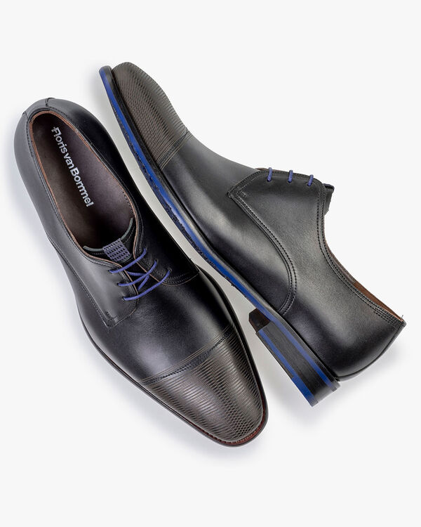 Veterschoen kalfsleer zwart