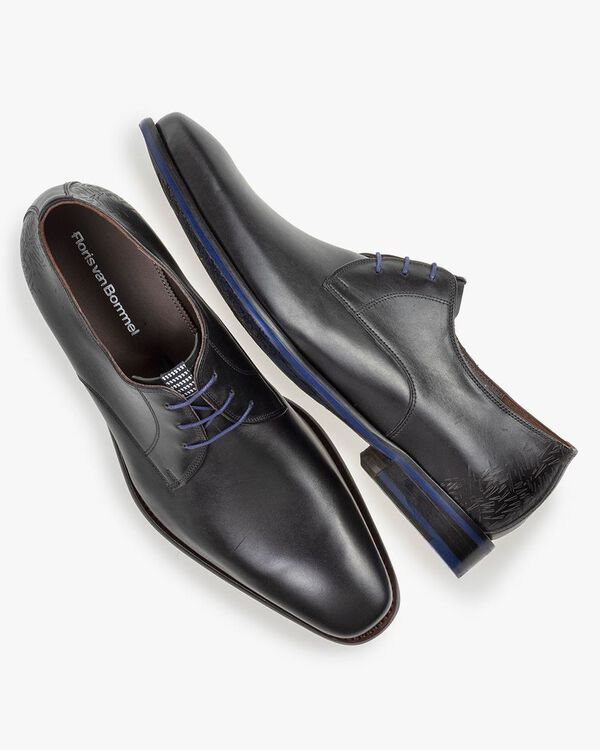 Veterschoen kalfsleer zwart