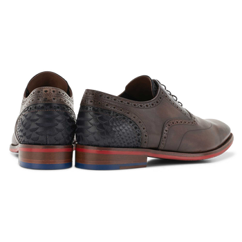 Veterschoen kalfsleer donkerbruin