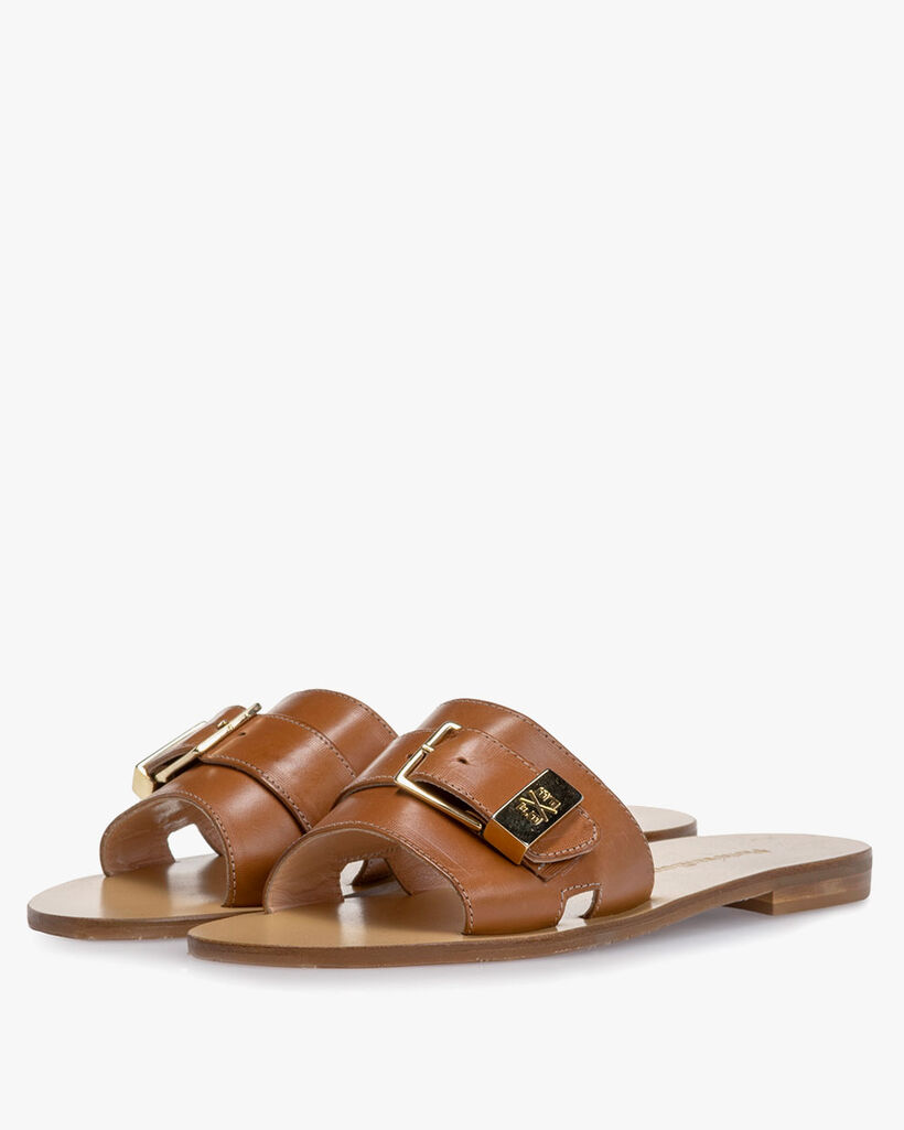 Slipper kalfsleer cognac