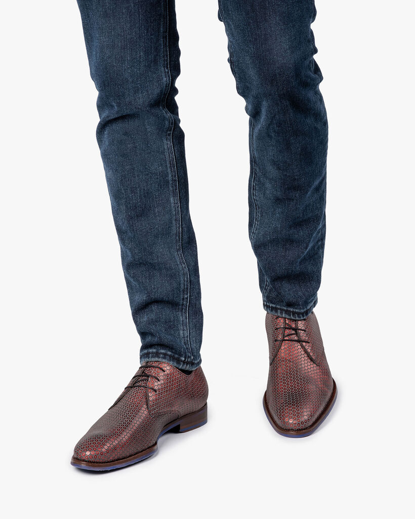 Veterschoen rood met print