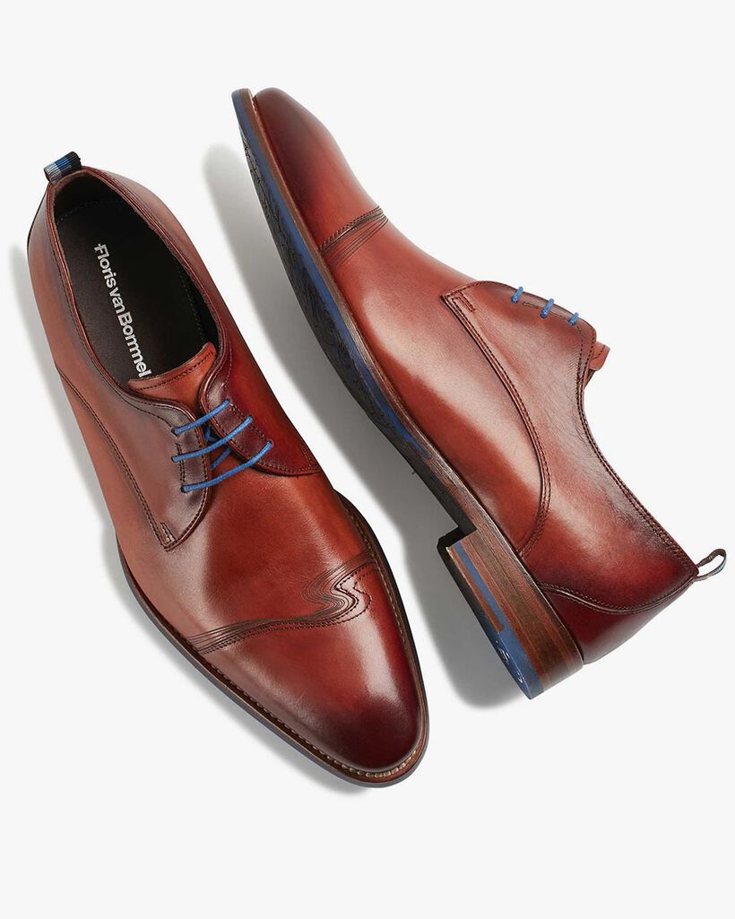 Veterschoen kalfsleer cognac