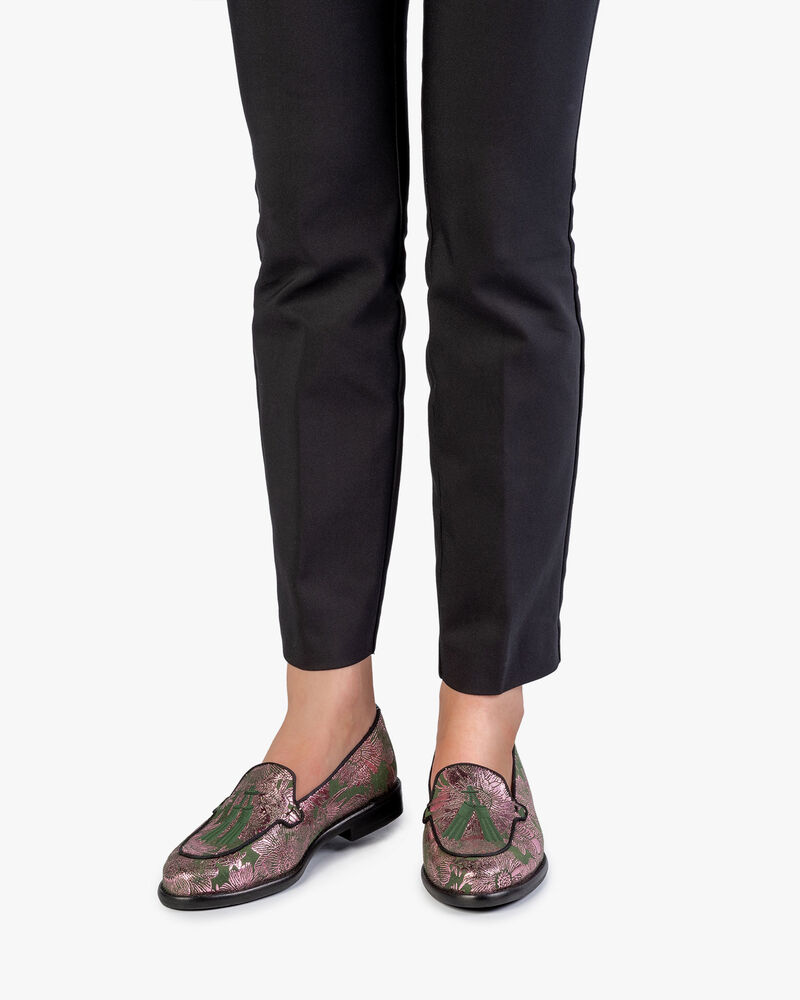 Loafer groen met print