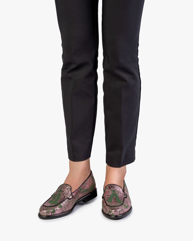 Loafer groen met print