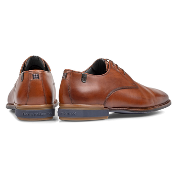 Lace shoe cognac calf leather