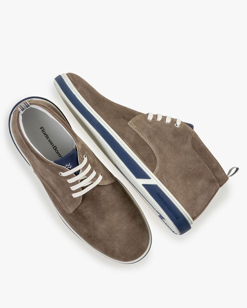 Boot su&egrave;de taupe