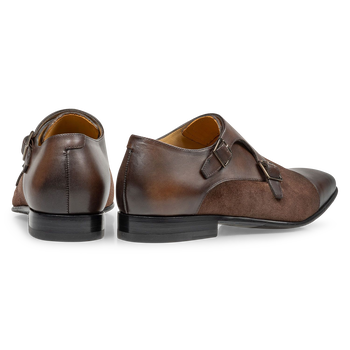 Double monk strap dark brown