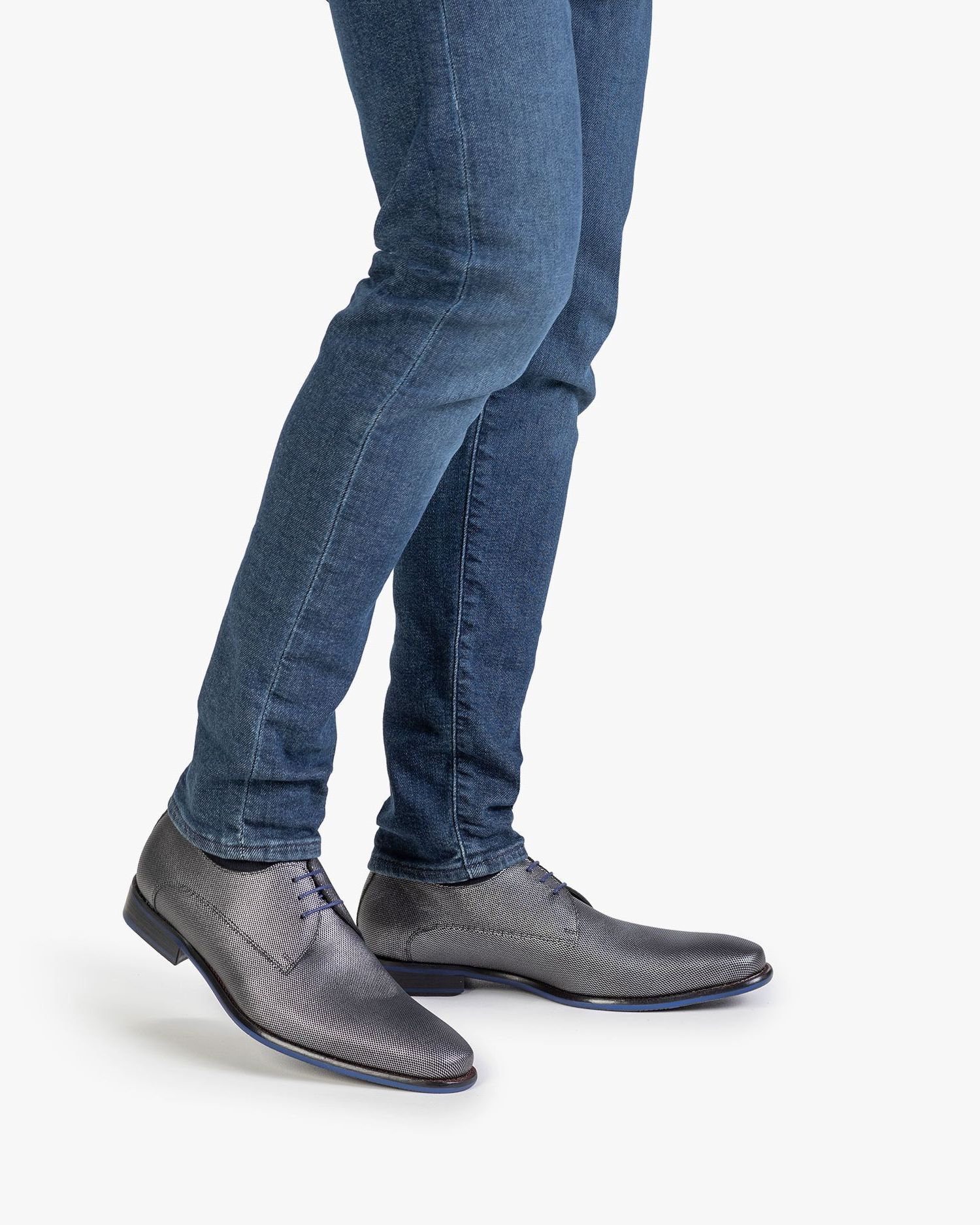 Veterschoen metallic grijs SFM-30200-31-02 | Floris van Bommel®
