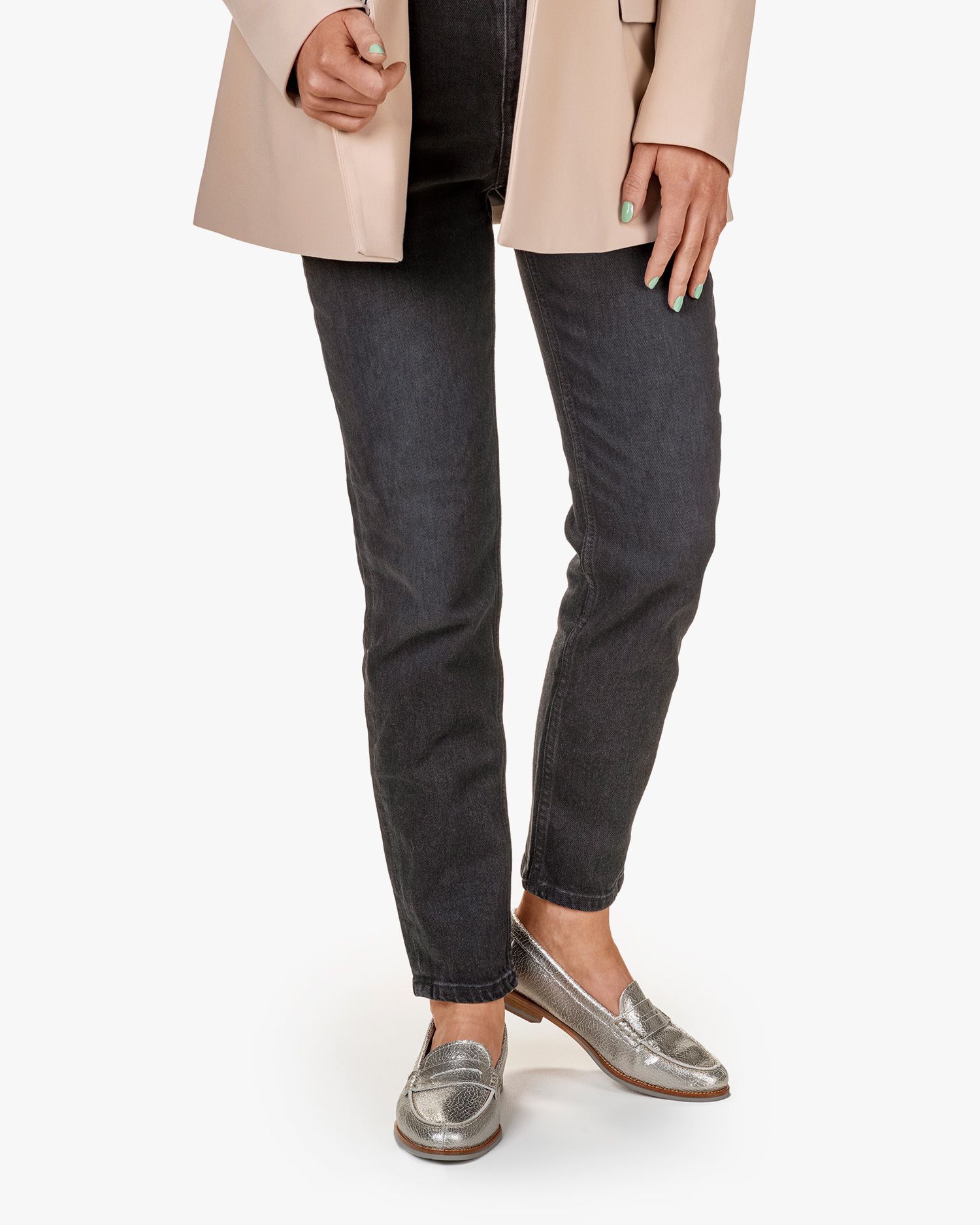 Loafer metallicprint zilver SFW-40008-90-03 | Floris van Bommel Women®