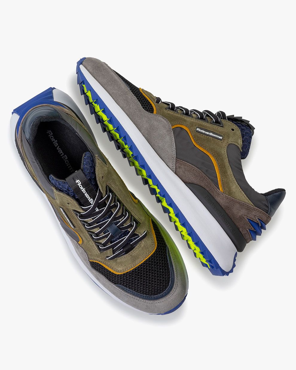 Sneaker suède groen SFM-10100-52-01 | Floris van Bommel®