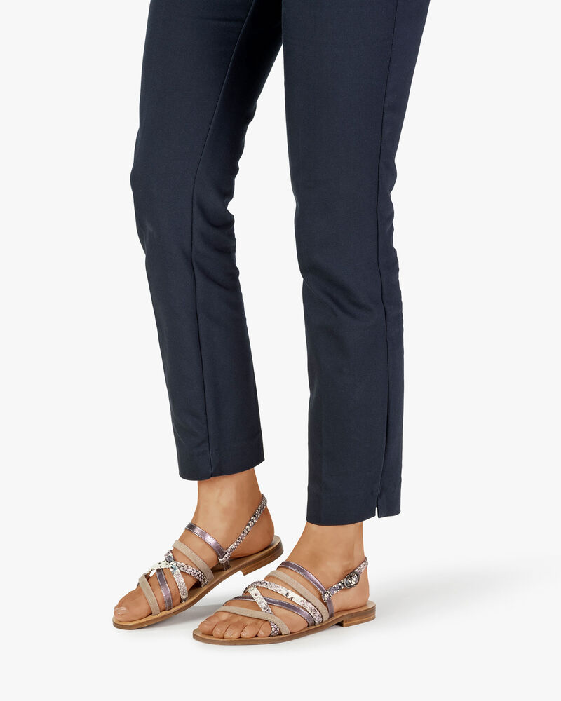 Sandaal geprint leer roze