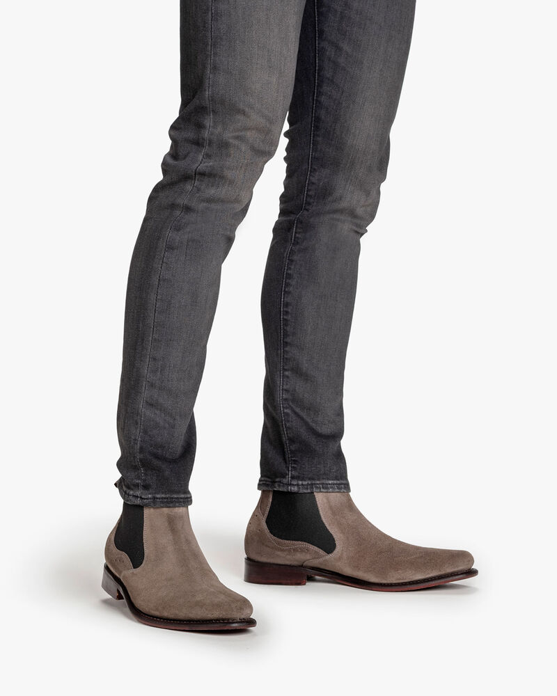 Chelsea boot su&egrave;de taupe