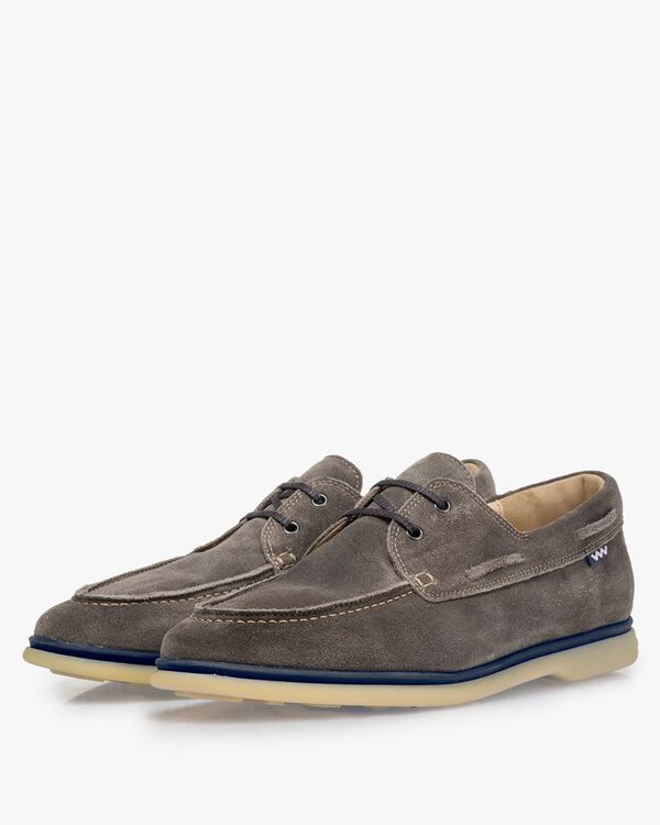 Bootschoen su&egrave;de donkergrijs