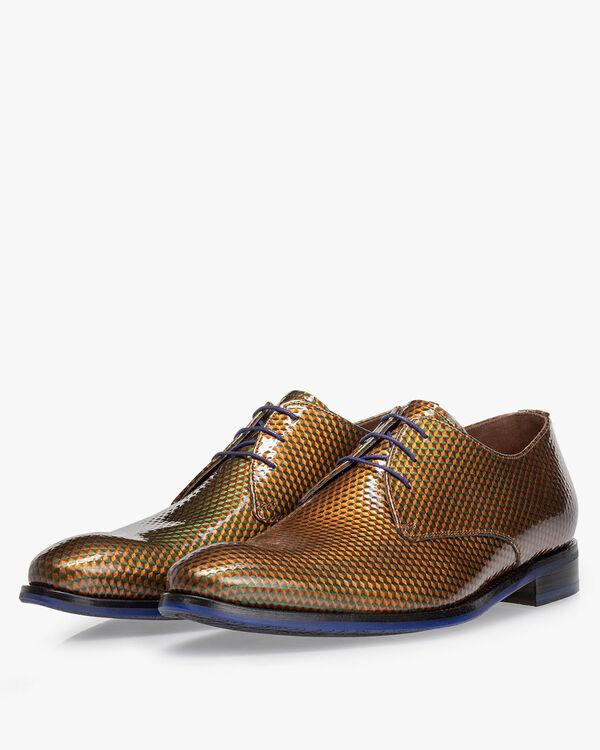 Veterschoen lakleer groen