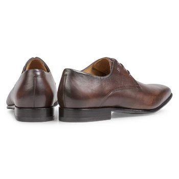 Donkerbruine kalfsleren veterschoen