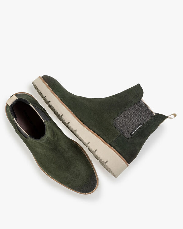 Chelsea boot su&egrave;de groen