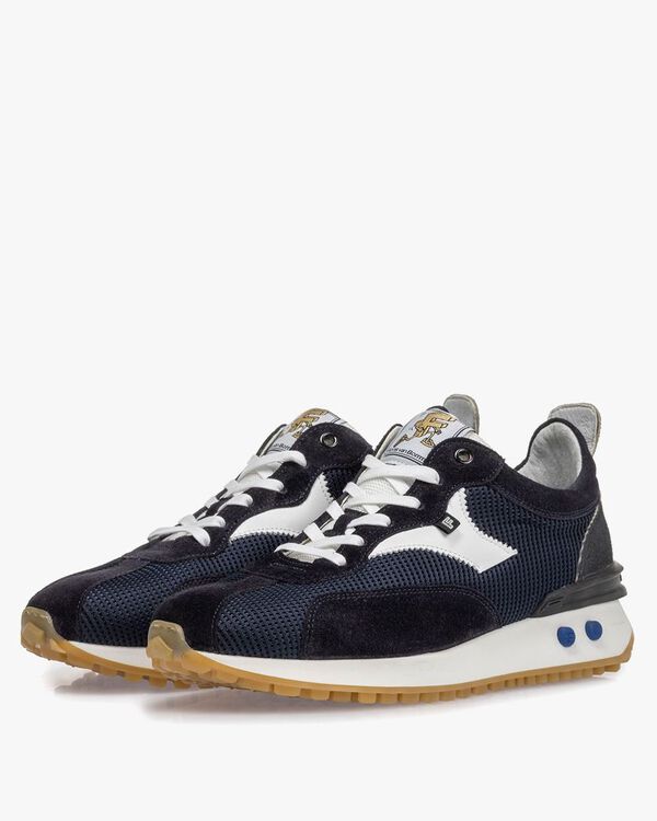 Sneaker textiel donkerblauw
