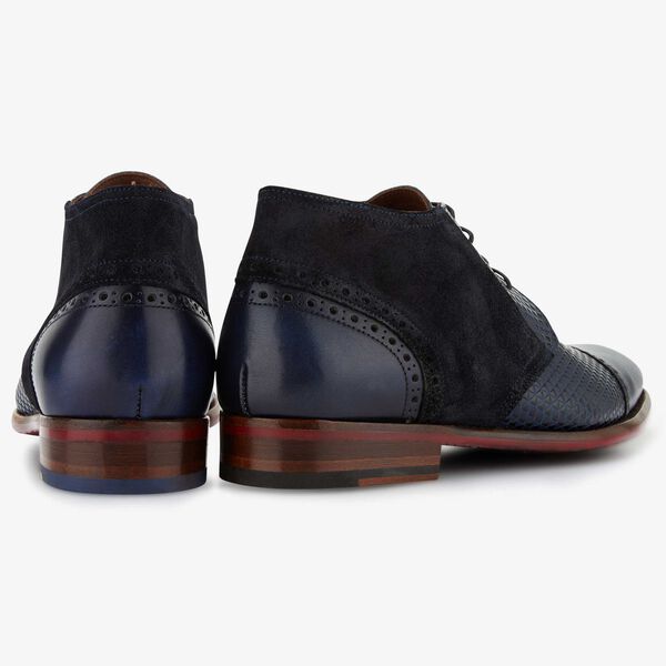 Floris van Bommel blue men’s lace boot