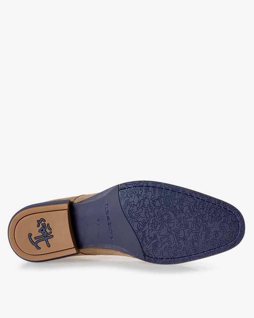 Boot suede leather sand-coloured