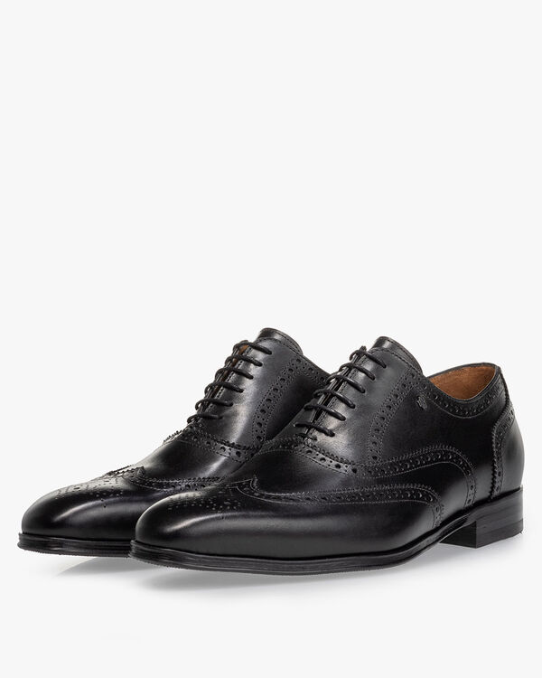 Lace shoe calf leather black