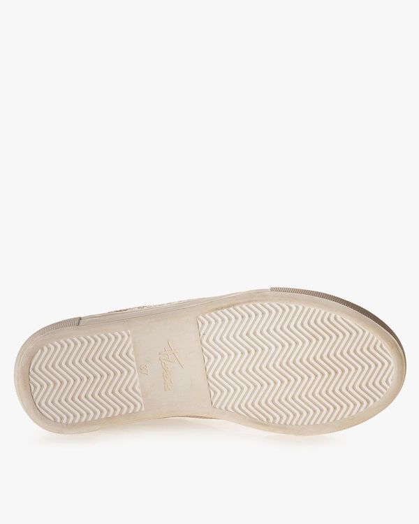 Sneaker metallic print taupe