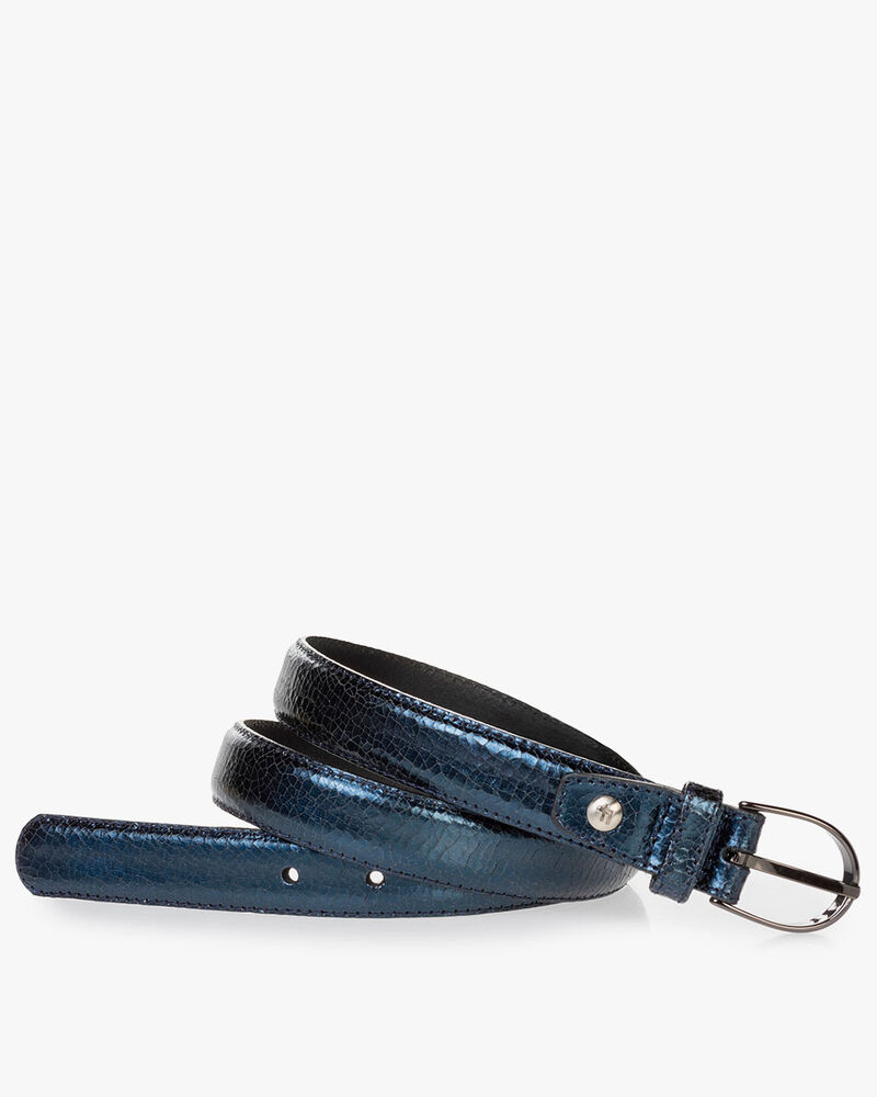 Riem leer blauw