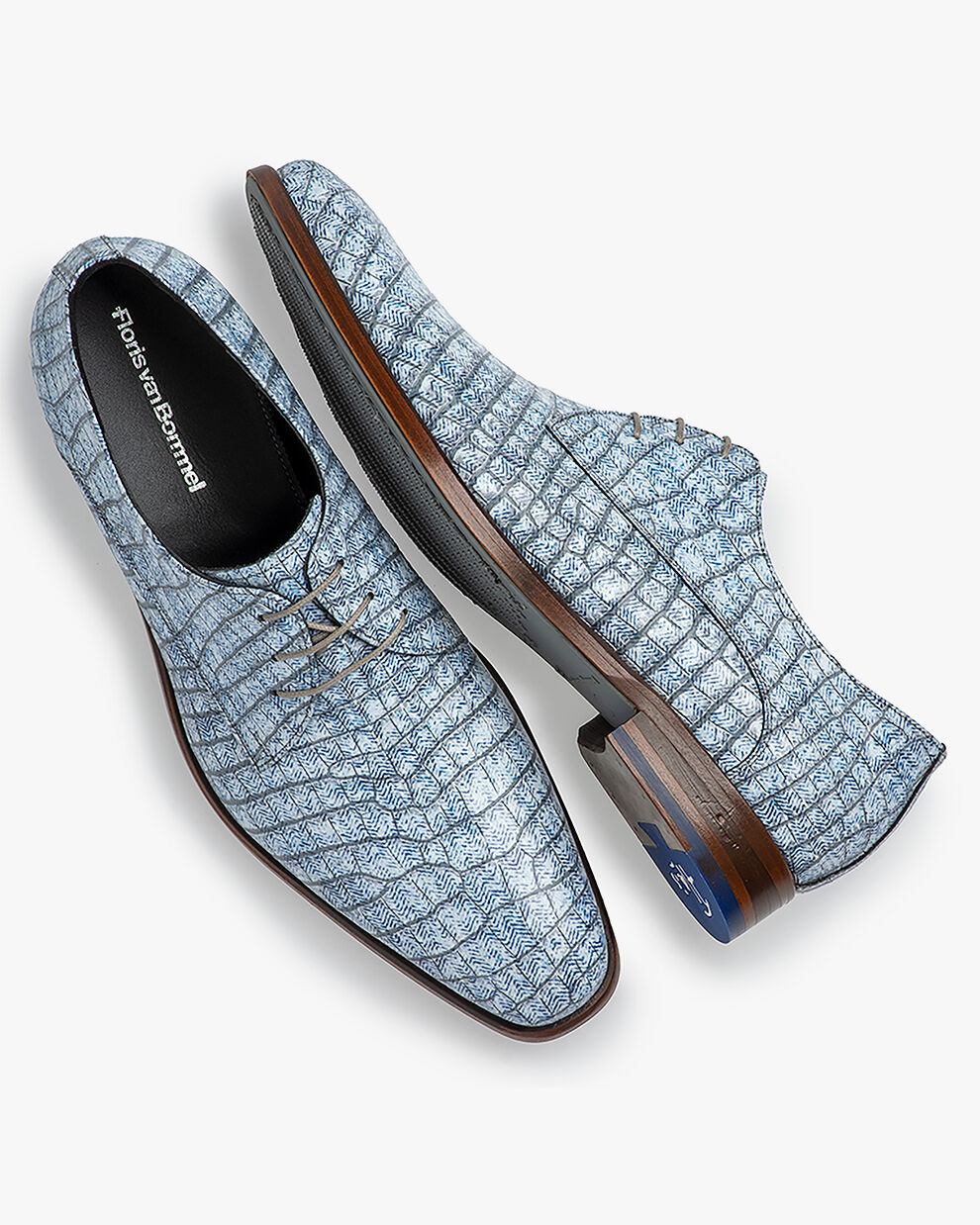 Veterschoen heren De Stijler 20.08 Blauw | Floris van Bommel Official