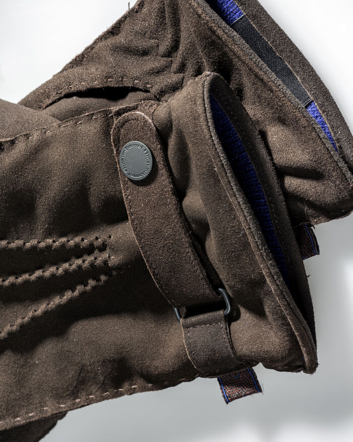 Handschoenen suède donkerbruin