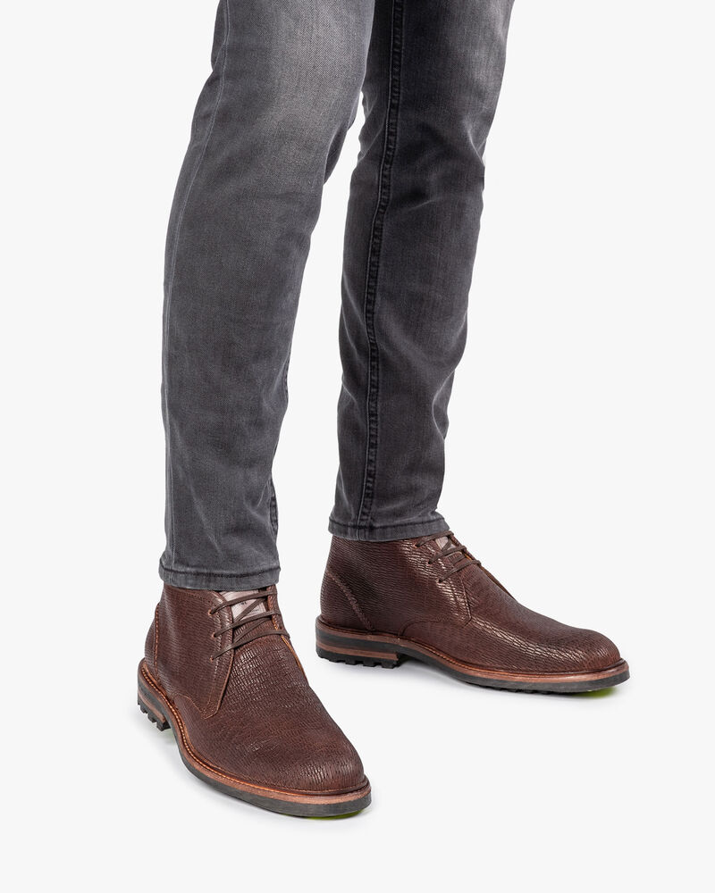 Veterboot bruin met print