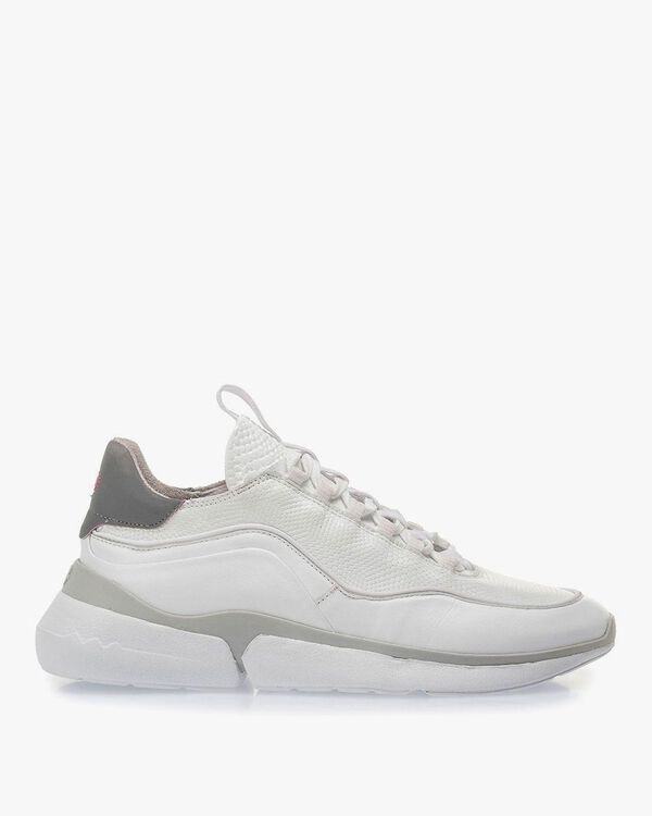 White calf leather sneaker
