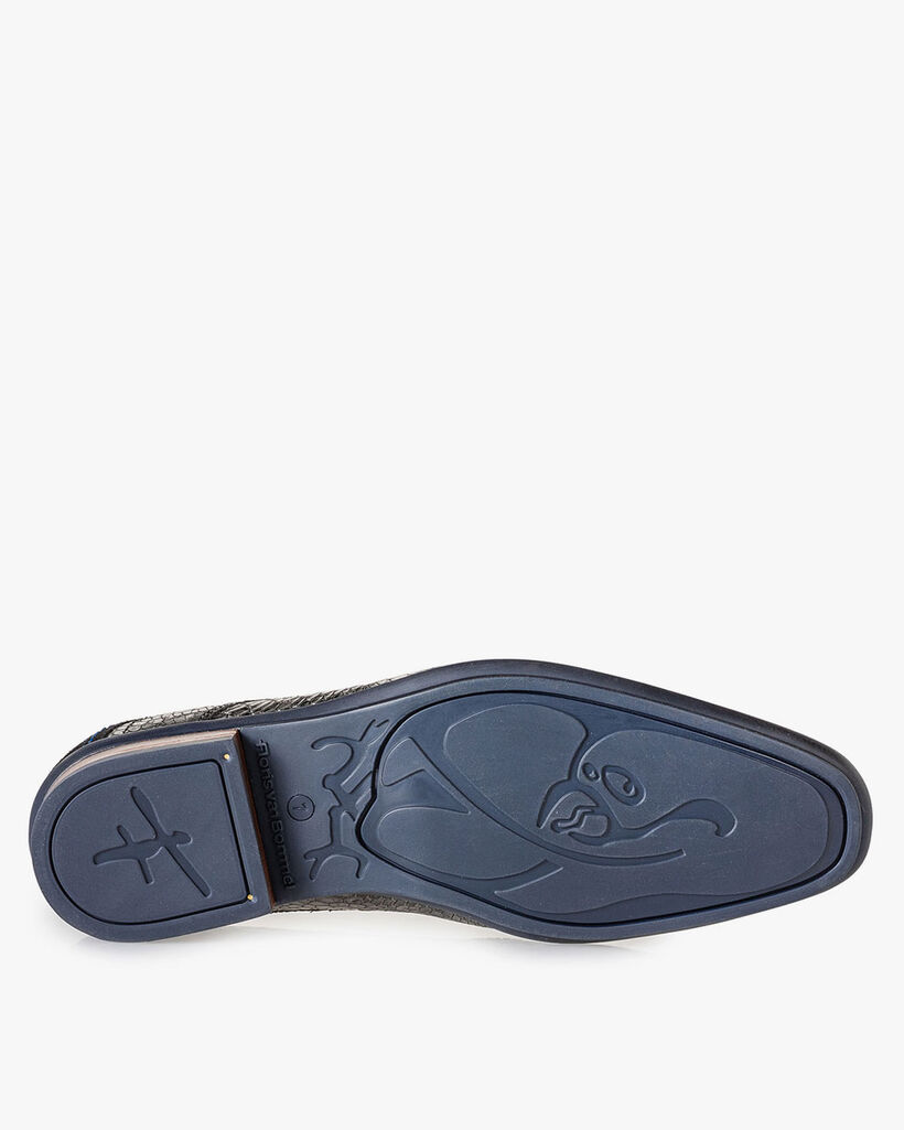 Lace boot with print grey