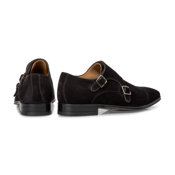 Monk strap suede black