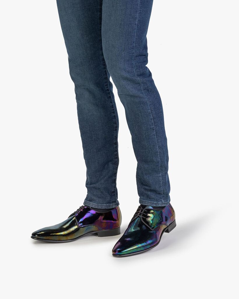 Veterschoen multi-colour lakleer