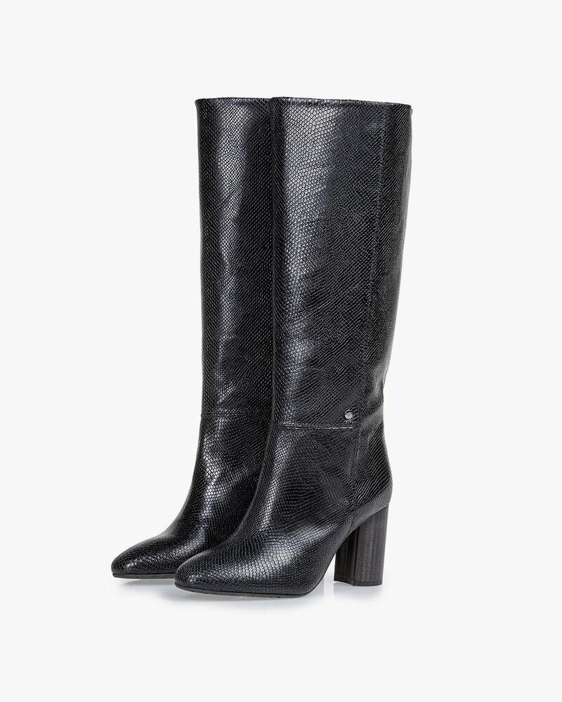 Laars reptielenprint zwart