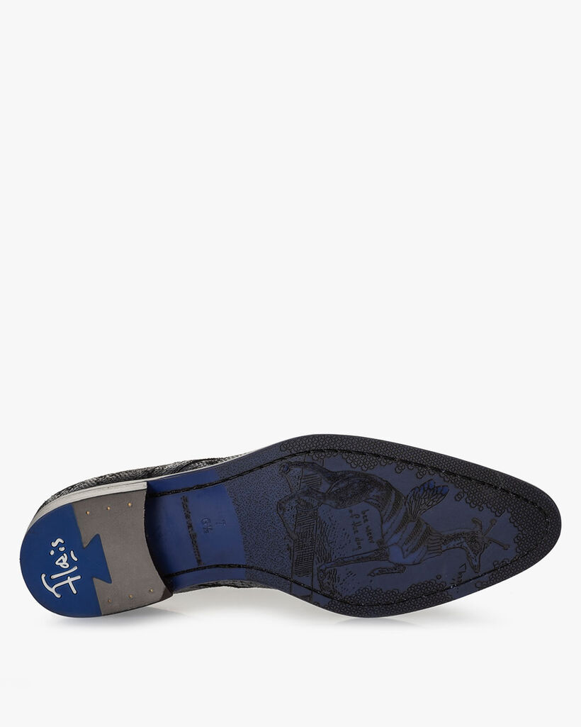 Lace shoe suede blue