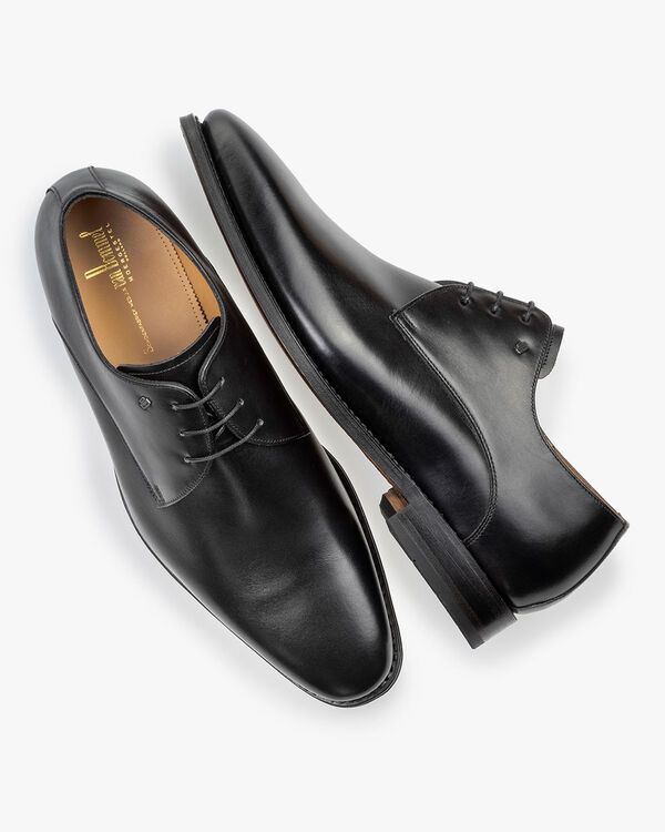 Veterschoen kalfsleer zwart