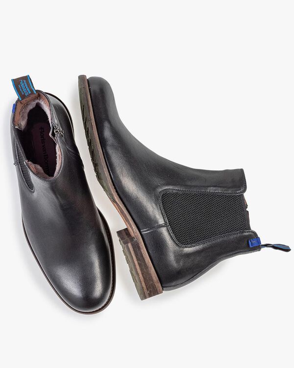 Lambskin lined Chelsea boot black