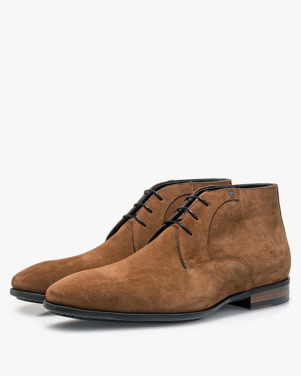 Bruine suède veterboot SFM-50034-20-01 | Floris van Bommel®