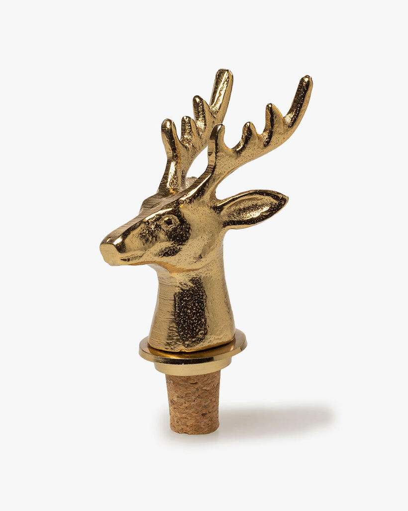 Giftbox wine bottle stopper 'deer'