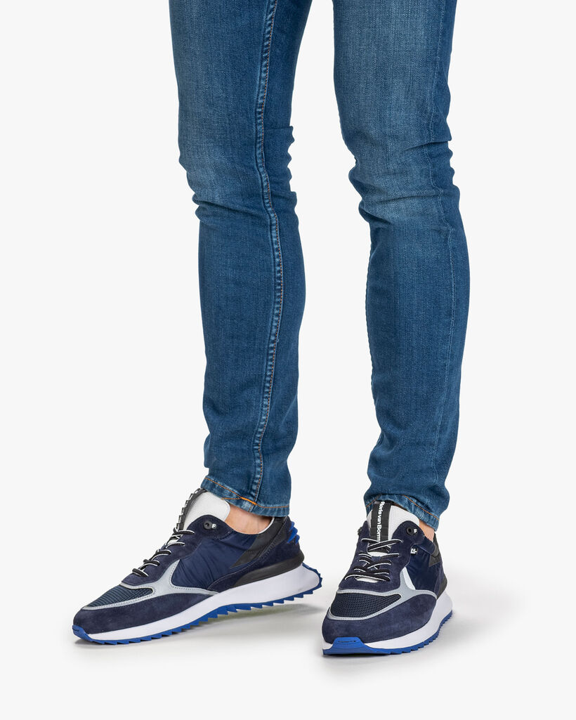 Sneaker su&egrave;de blauw