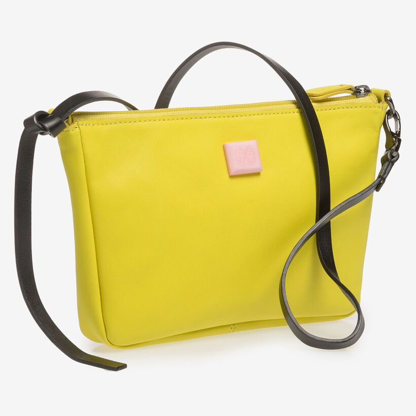 Yellow nappa leather bag