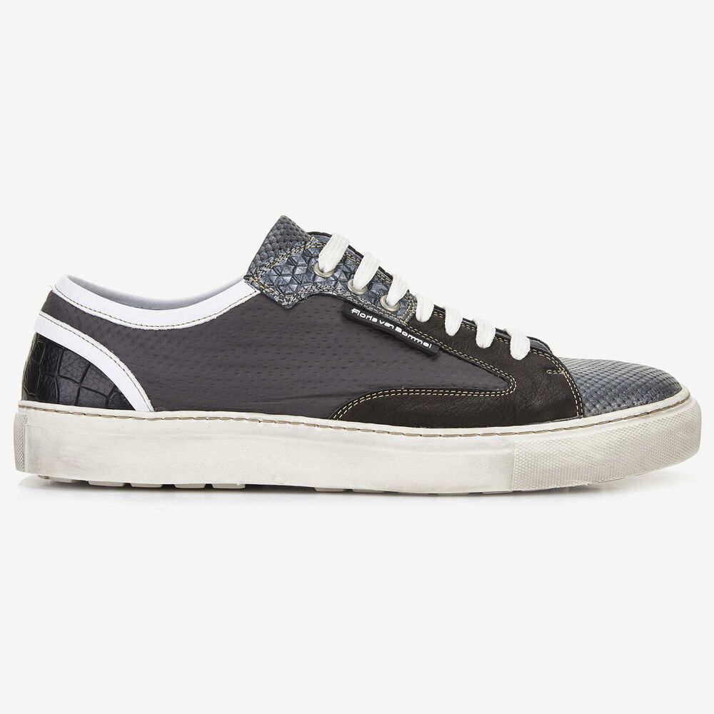 Floris van Bommel grijze leren heren sneaker