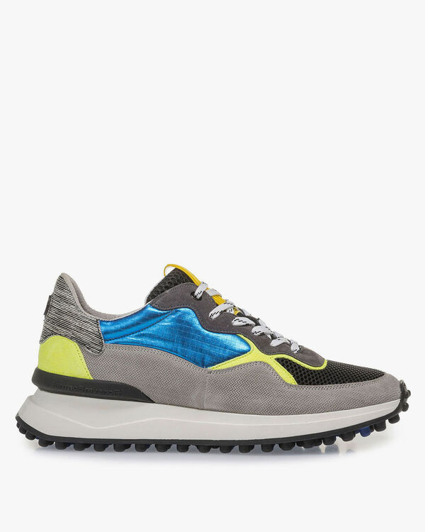 Multi-colour sneaker yellow/blue