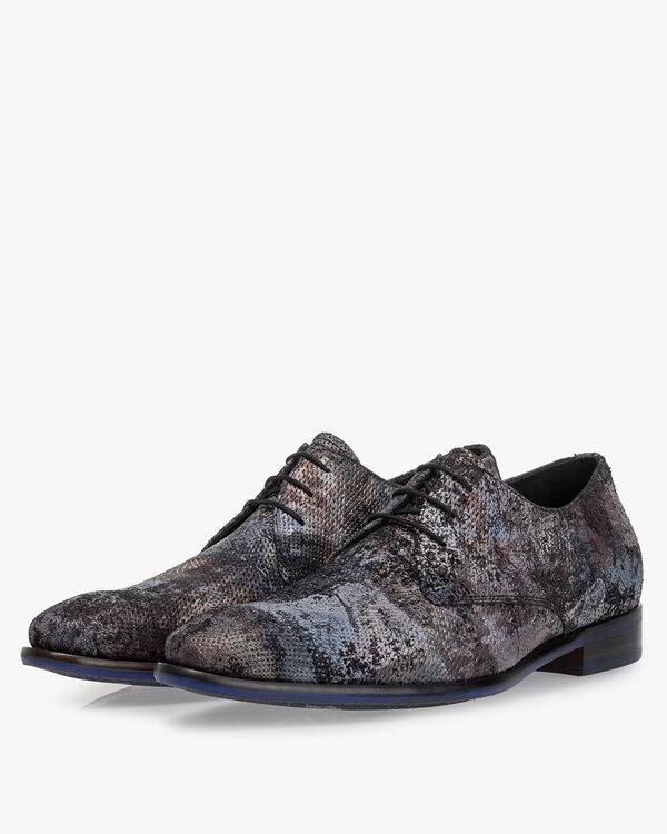 Veterschoen su&egrave;de donkerrood