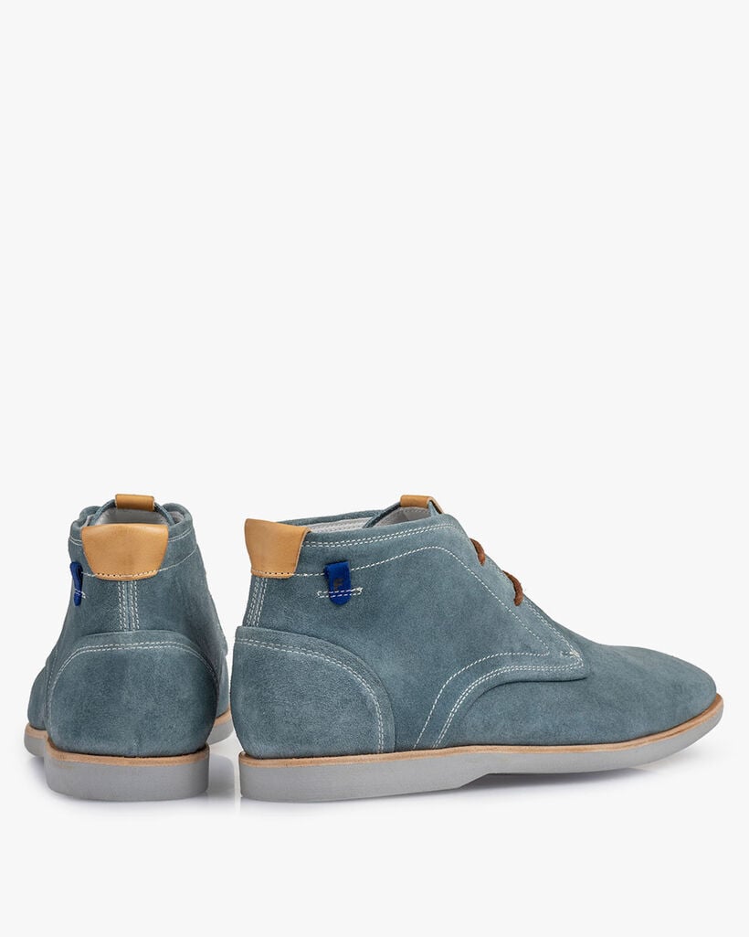 Boot su&egrave;de turquoise