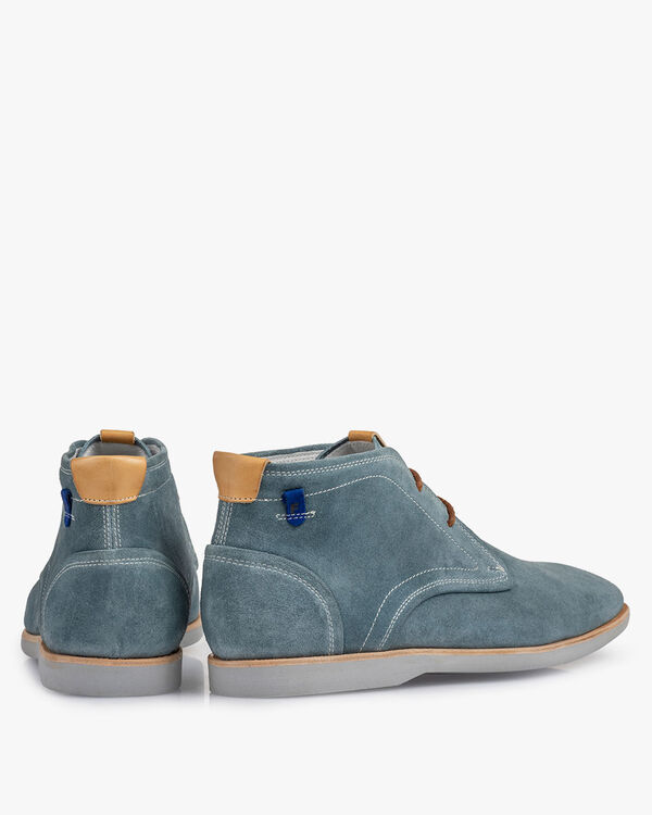 Boot su&egrave;de turquoise