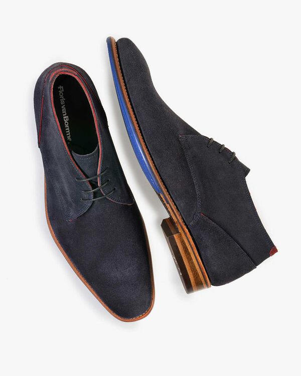 Veterboot su&egrave;de blauw