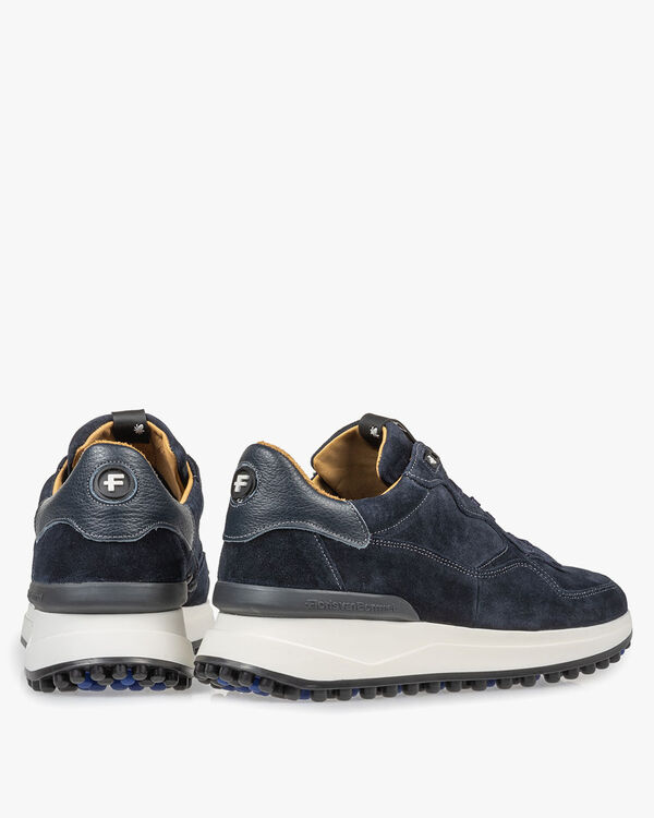 Blauwe su&egrave;de sneaker